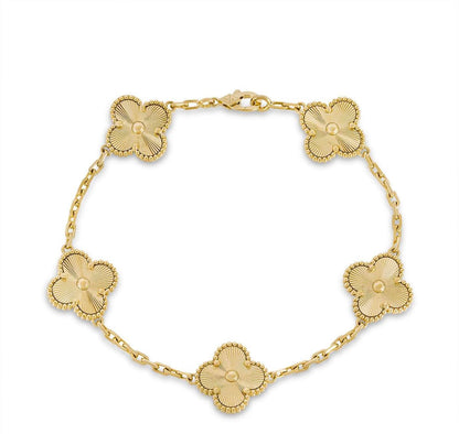 Gold Cleef Charm Bracelet